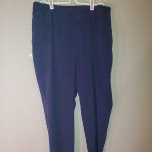 Navy Blue Catherines Suprema Collection Stretchy Loose-Fitting Pants